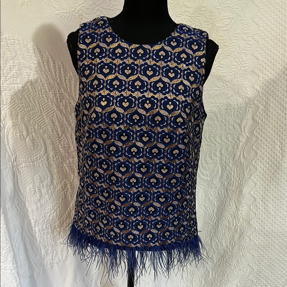 Trina Turk Ena‎ Jacquard Fringe Top